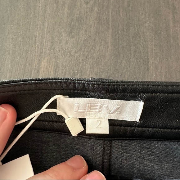 NWT LBV Faux Leather Button Up Pencil Midi Skirt 2 - Picture 13 of 13